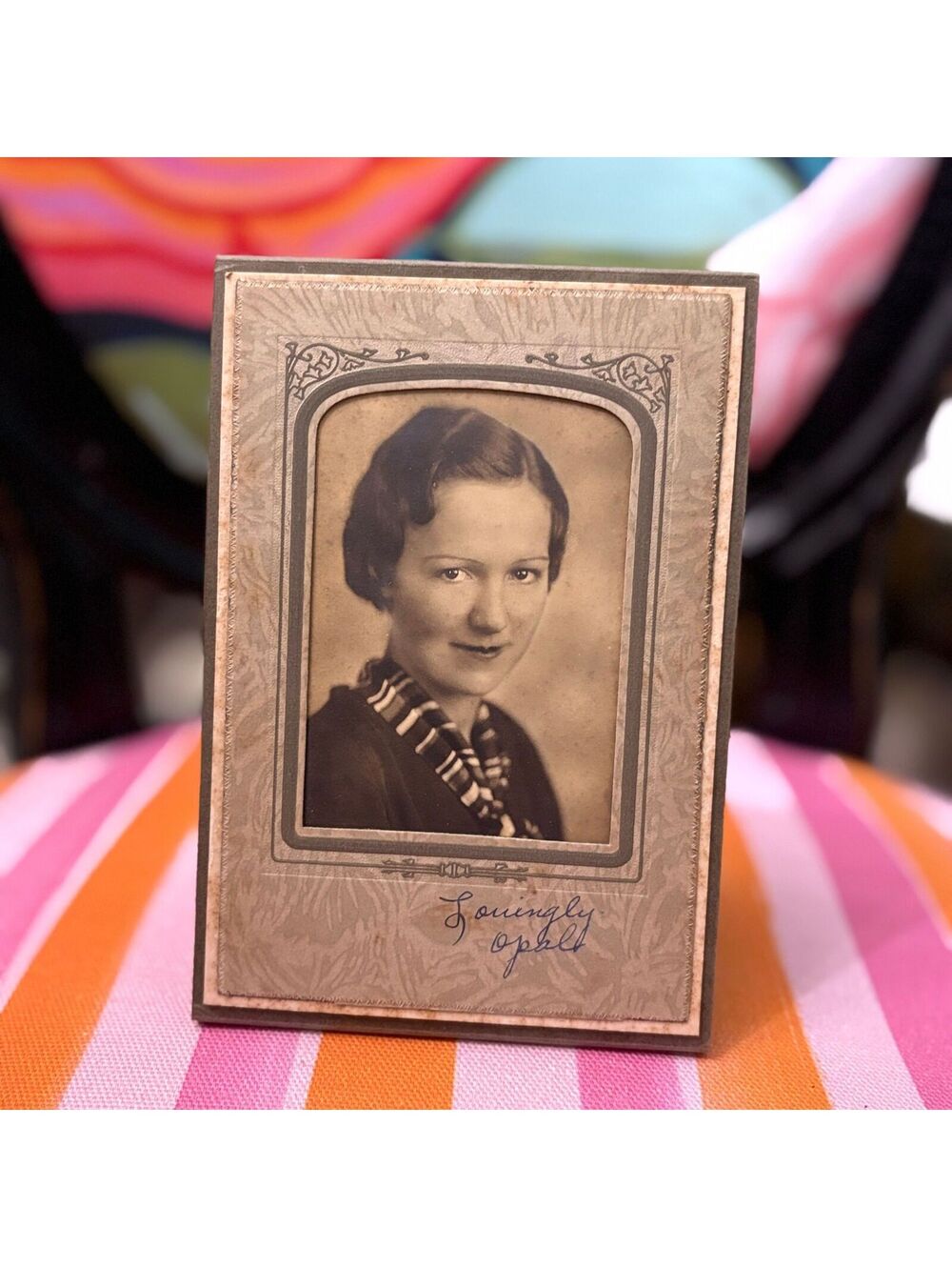 Vintage Photograph   Portrait  Folder Lovingly Opal